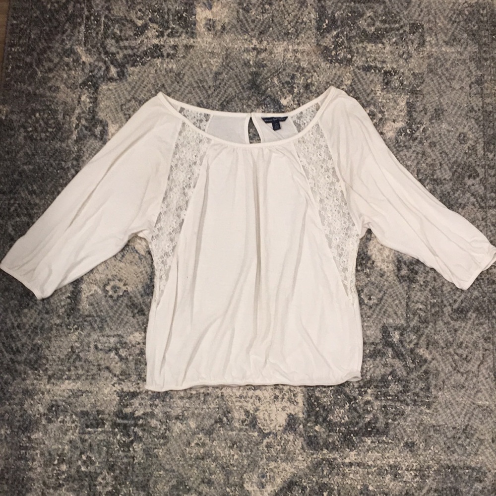 Cute Flowy white blouse